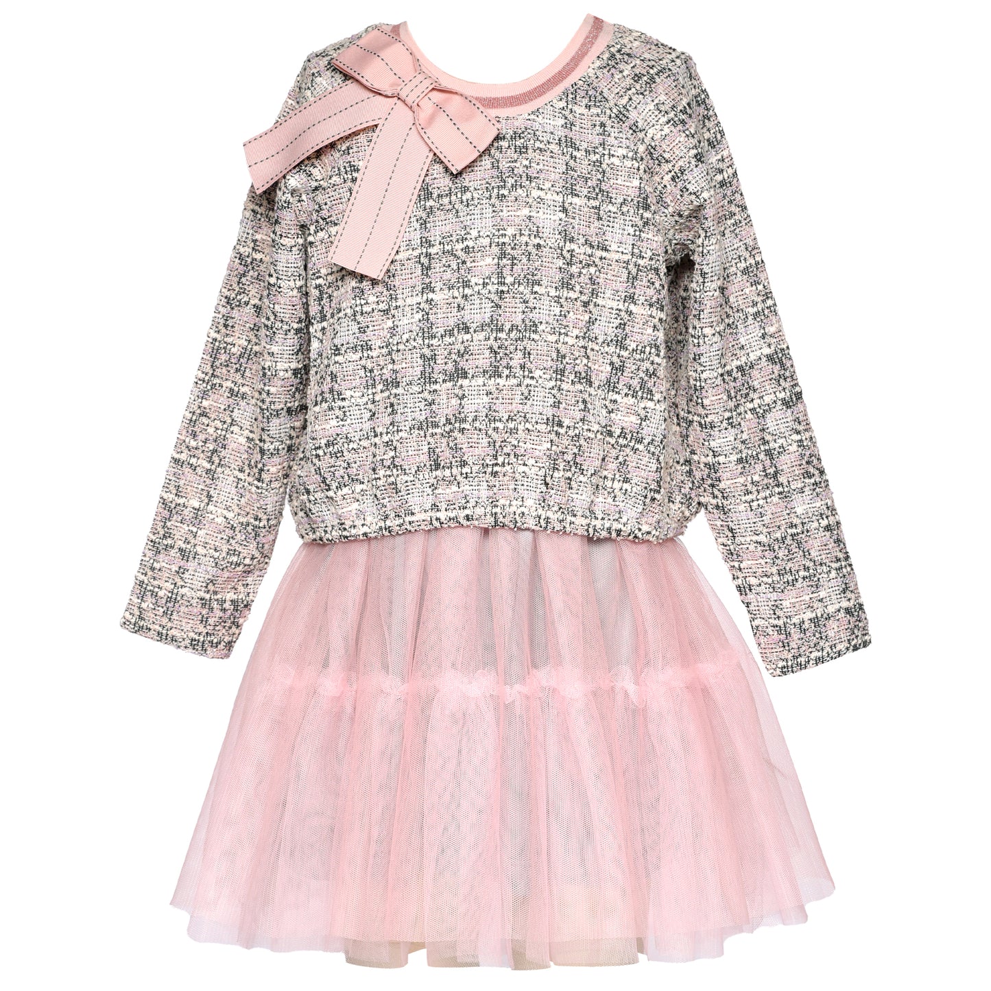 BOW TWO-FER DRESS