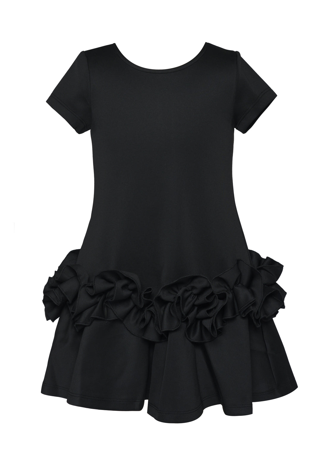 SHORT-SLEEVE DRESS WITH RUFFLE DETAIL