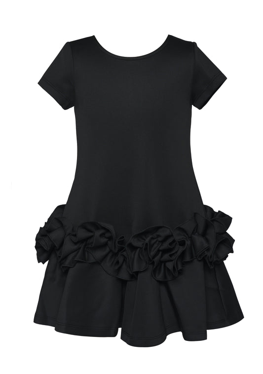 SHORT-SLEEVE DRESS WITH RUFFLE DETAIL