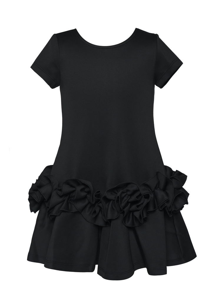 SHORT-SLEEVE DRESS WITH RUFFLE DETAIL