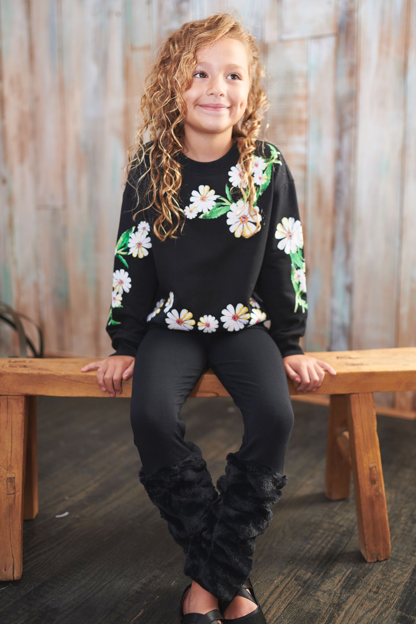 SET:  FLORAL PRINTED SWEATSHIRT WITH LEGGING
