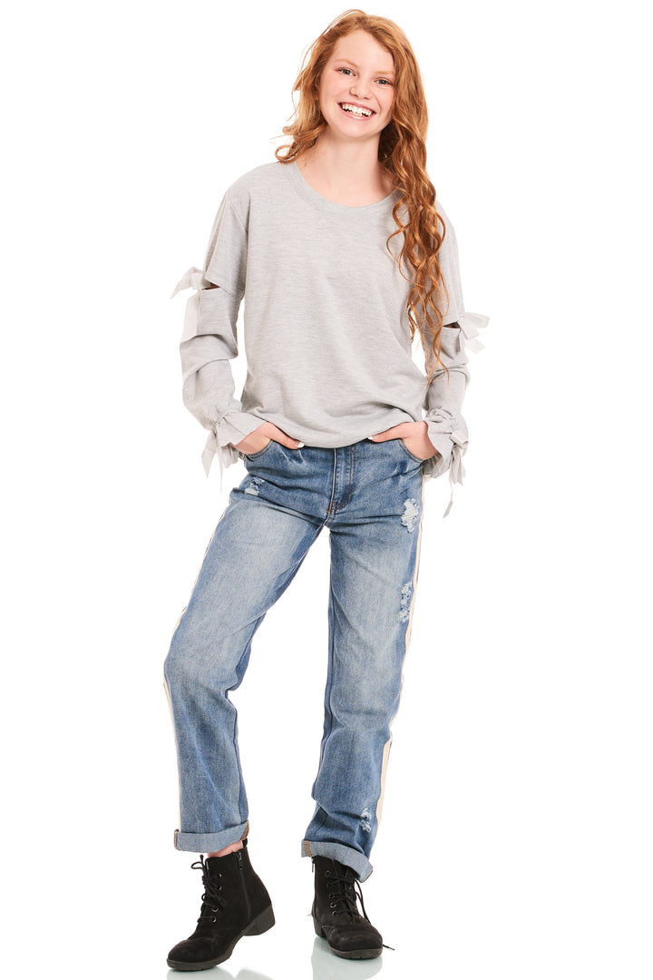 SIDE STRIPE BAND JEANS