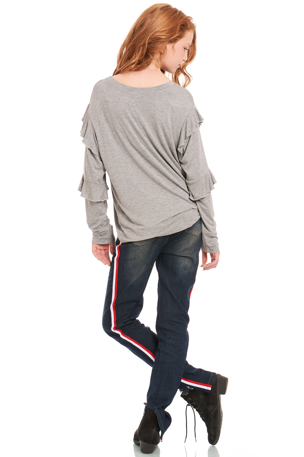 DARK JEAN WITH RED STRIPE