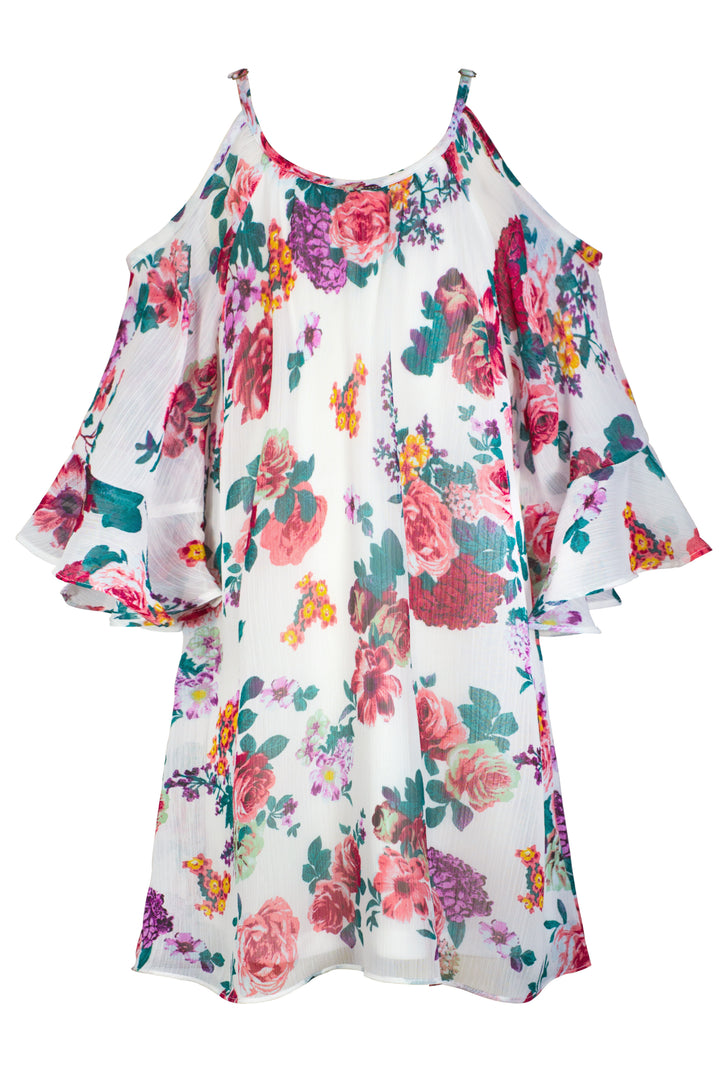 Charming White Floral Dress