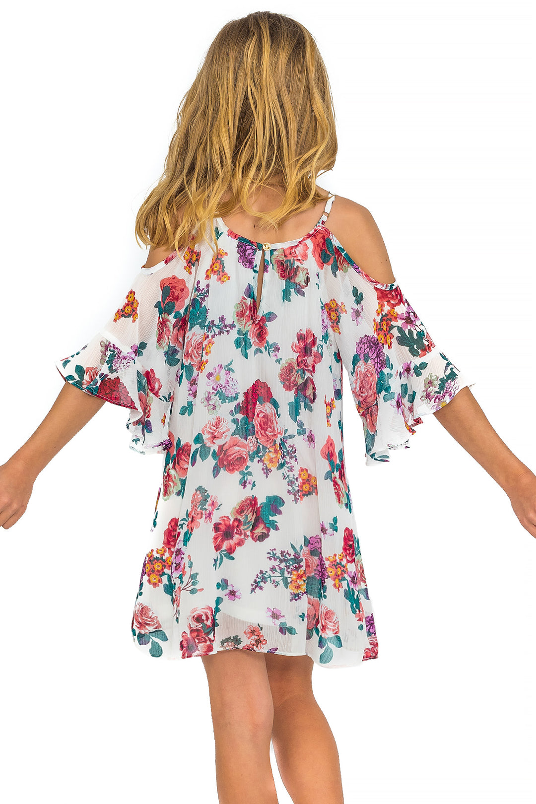 Charming White Floral Dress