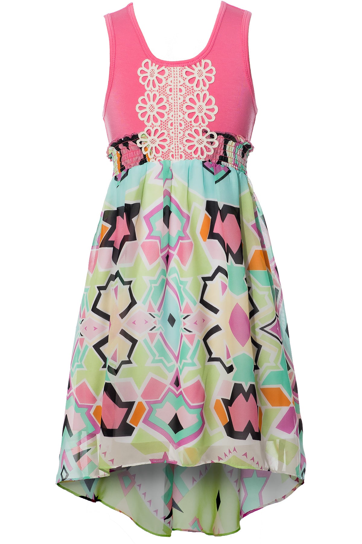 PINK MULTI LONG DRESS