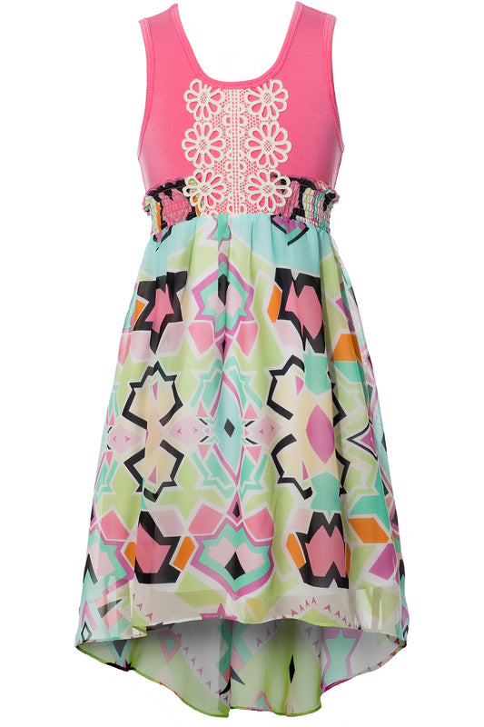 PINK MULTI LONG DRESS