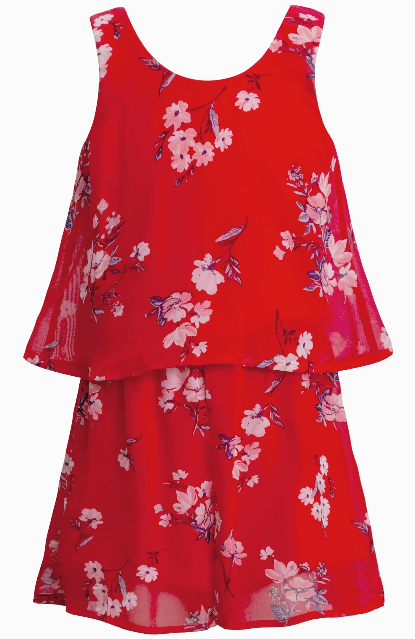 Big Girls Cherry Blossom Floral Print Romper