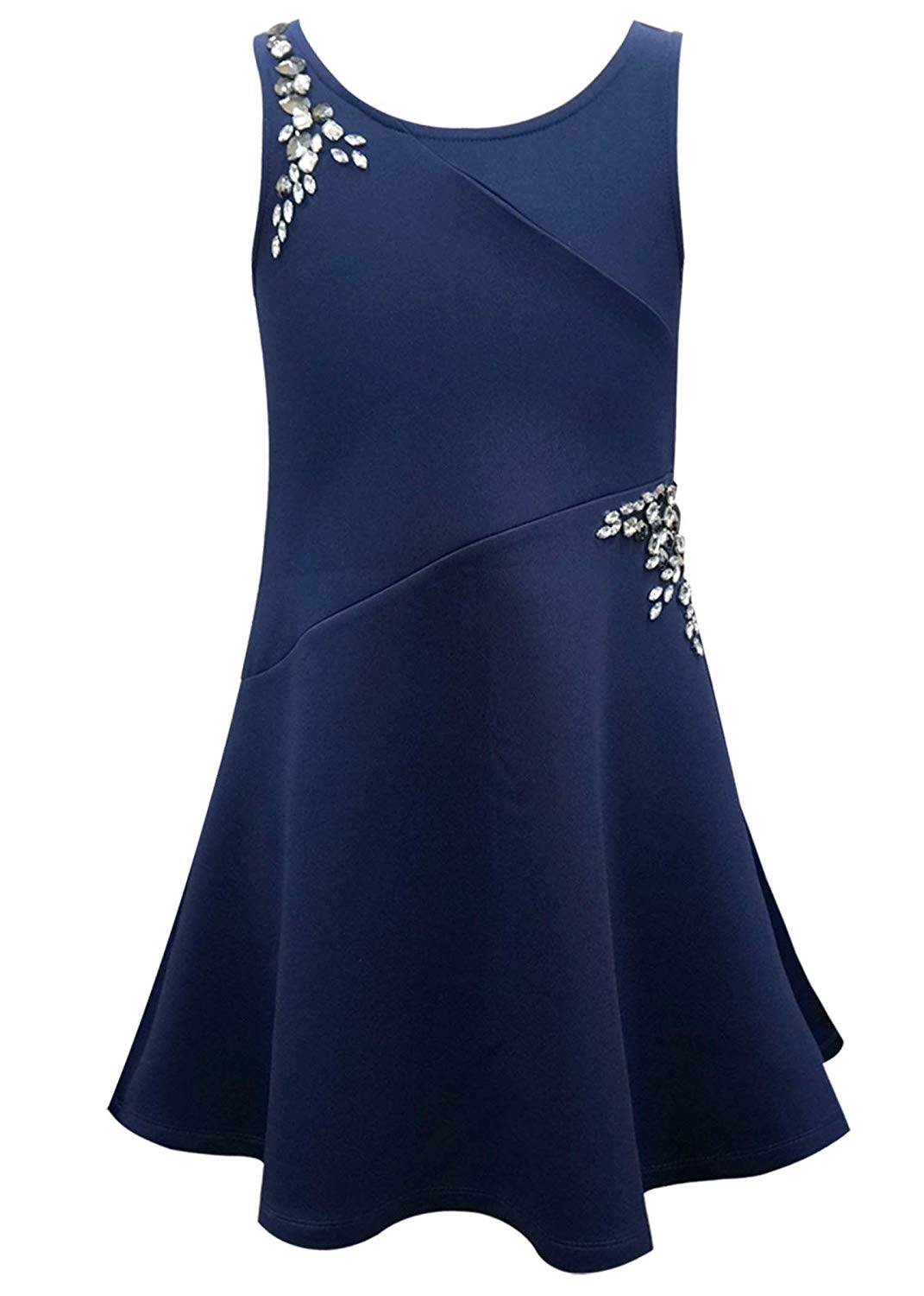 Big Girls Asymmetrical Cut Skater Dress