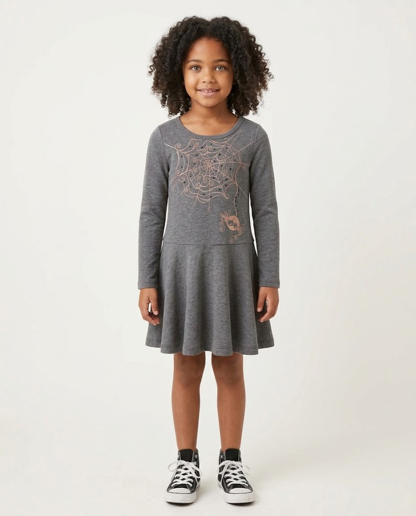 DRESS WITH SPIDER PRINT