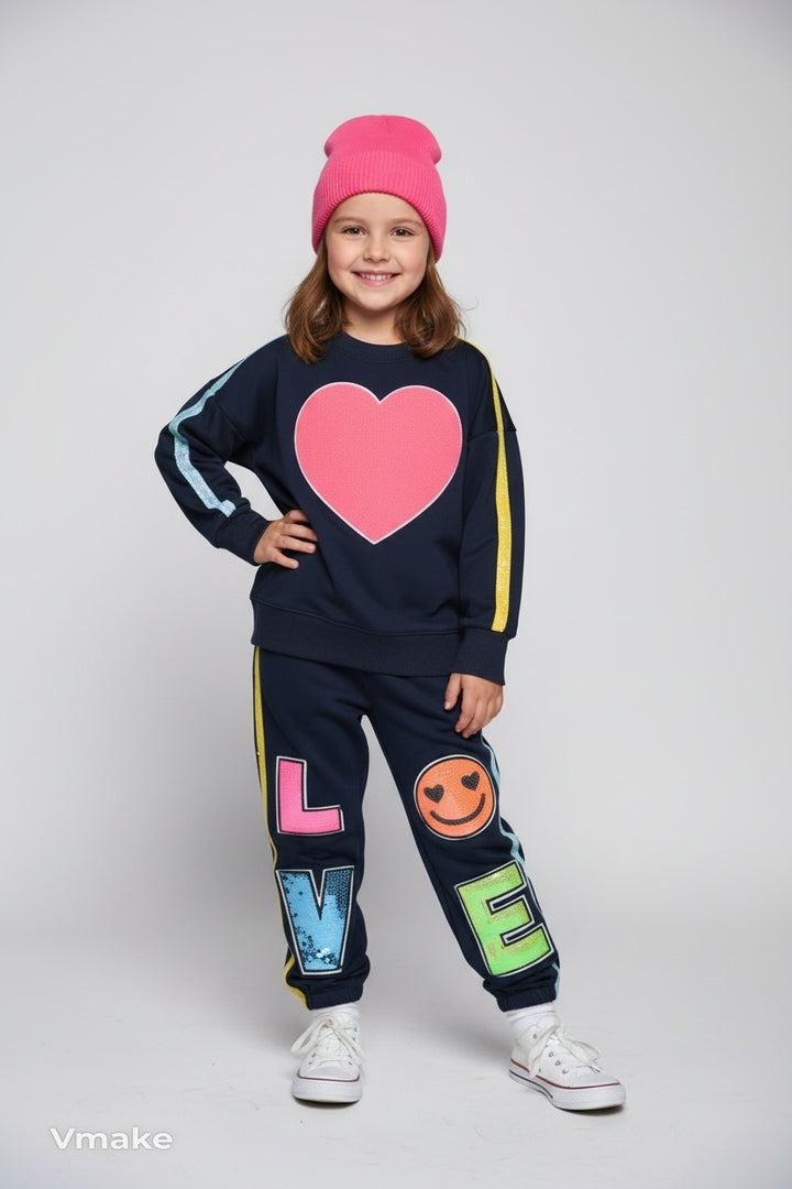 LONG SLEEVE TOP WITH HEART DETAIL