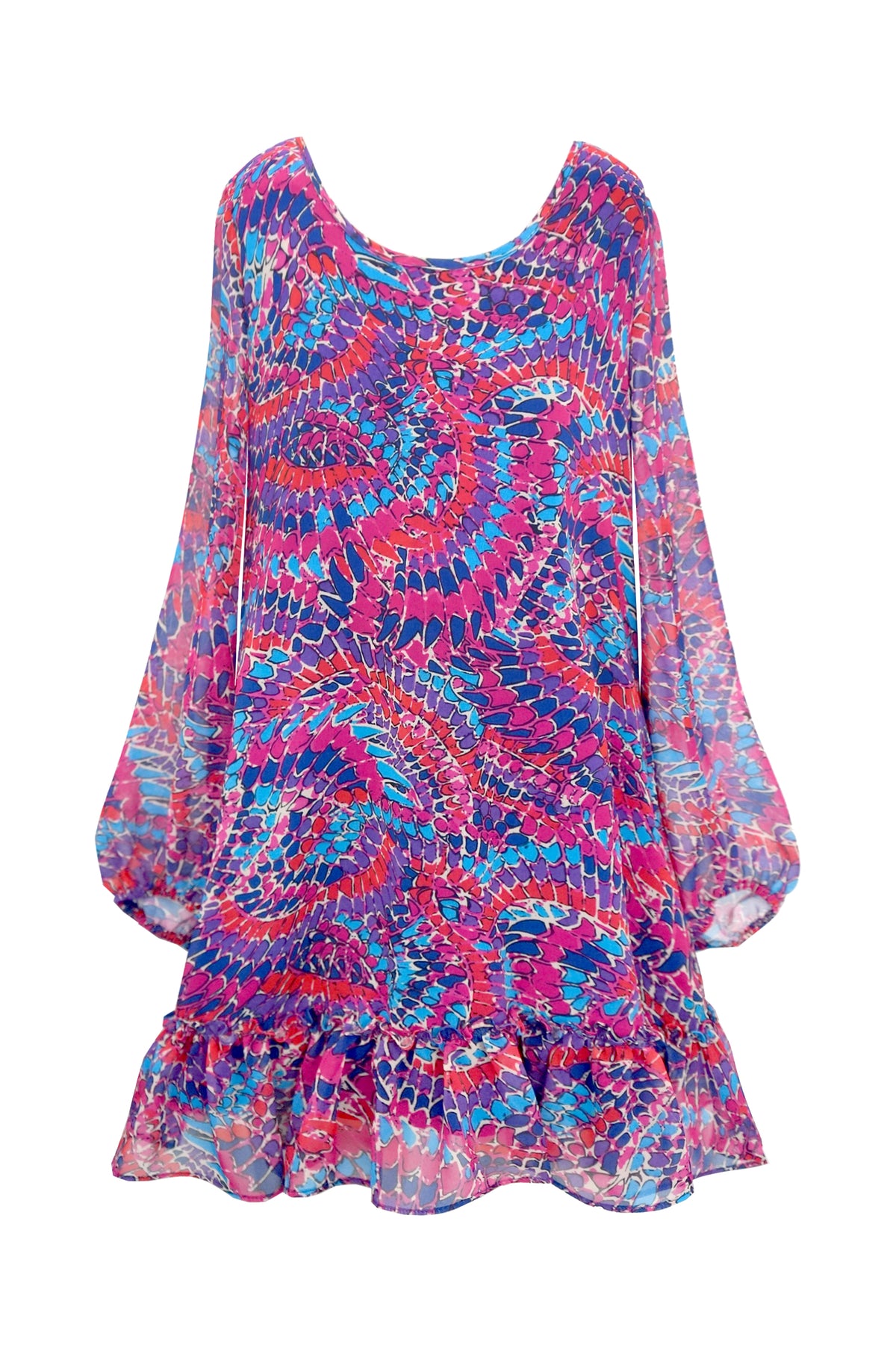 Big Girls Geo Print A-Line Dress