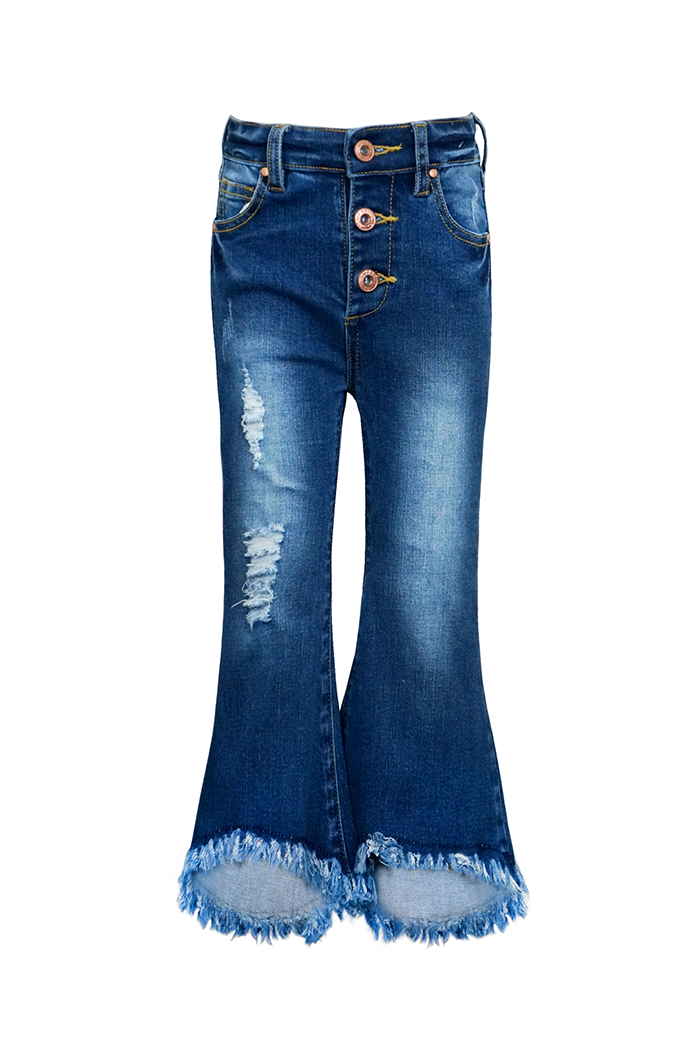 Girls Flared Bottom Jeans