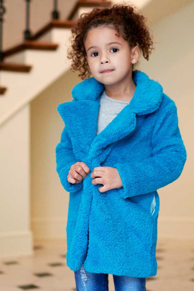 Hannah Banana Girls Oversize Thermal Teddy Bear Coat