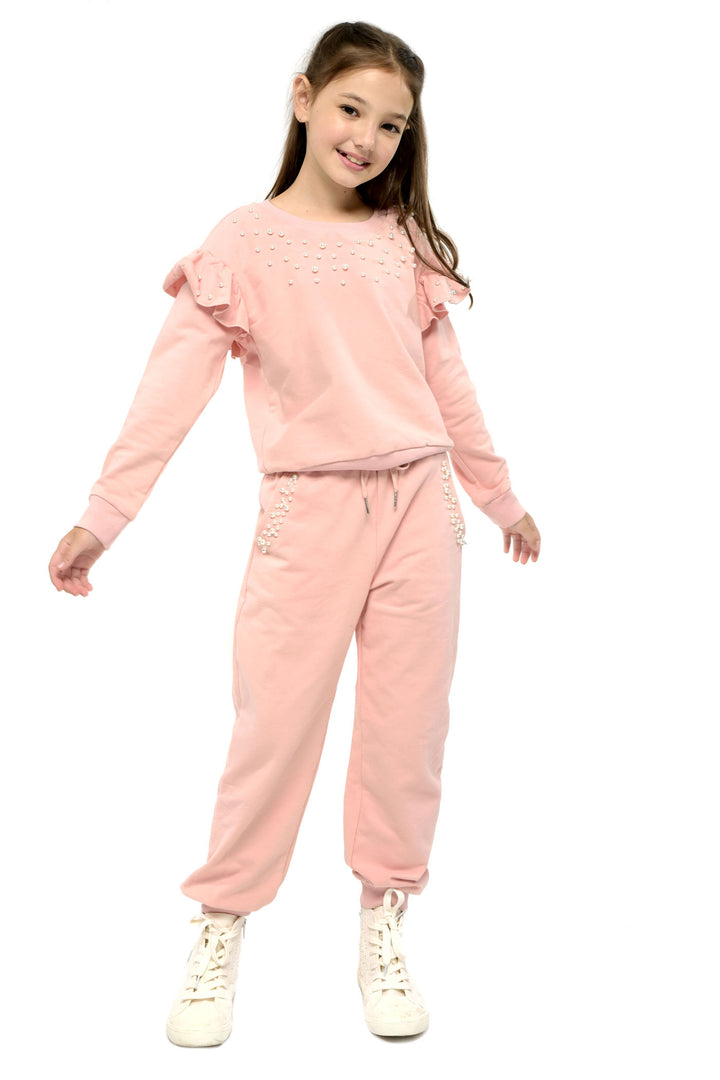 Hannah Banana Little Girl's Athleisure Pearl Joggers
