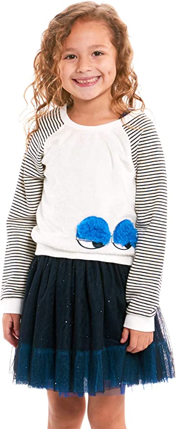 Little Girls Twofer Fit & Flare Striped Tutu Dress