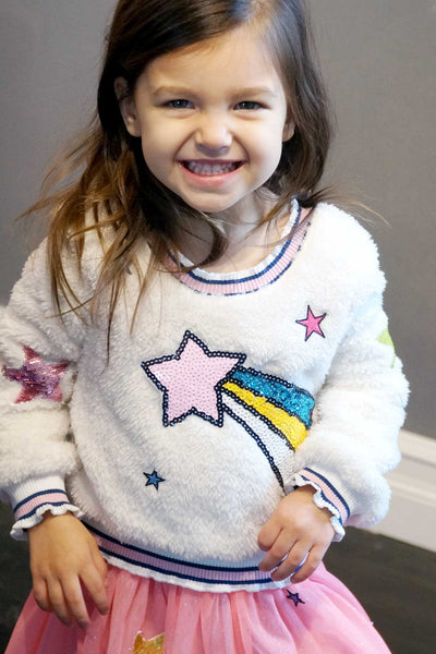 Little Girls Sherpa Sweatshirt