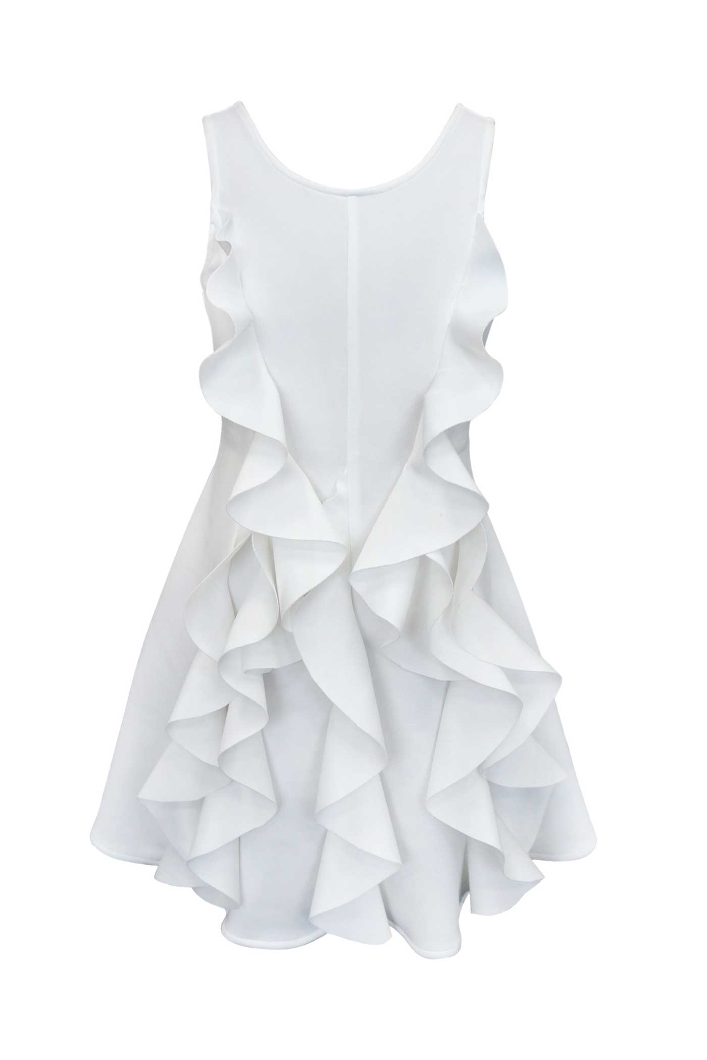 Hannah Banana girls sleeveless cascade ruffle fit and flare dress