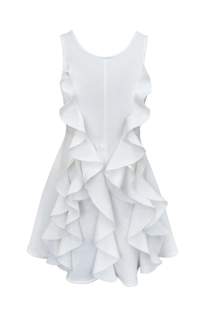 Hannah Banana girls sleeveless cascade ruffle fit and flare dress