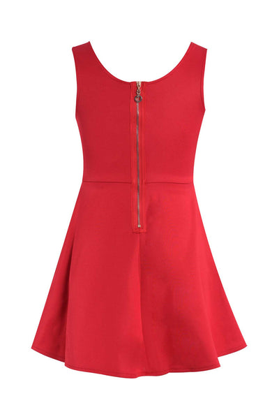 Hannah Banana girls sleeveless cascade ruffle fit and flare dress