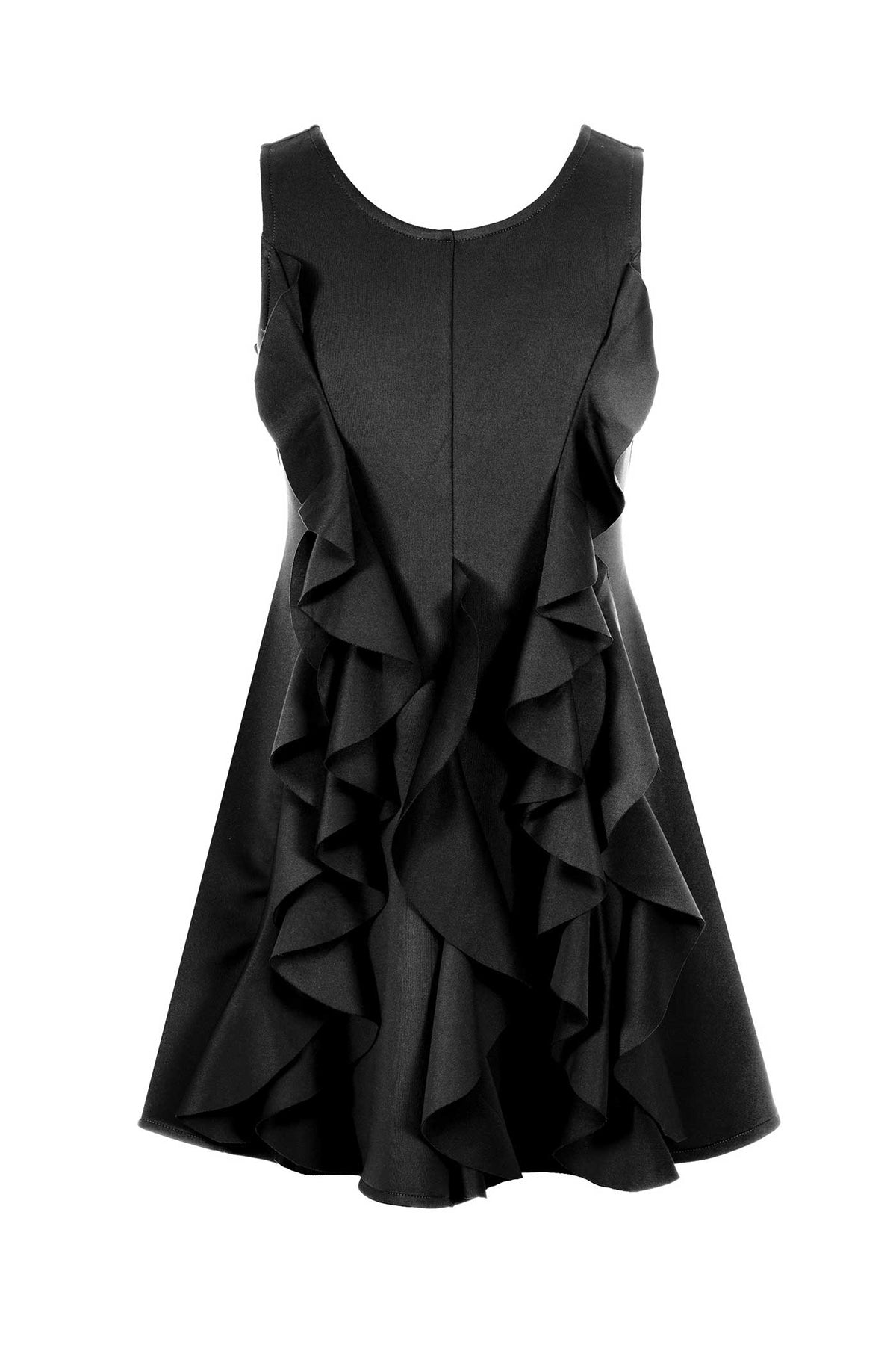 Hannah Banana girls sleeveless cascade ruffle fit and flare dress