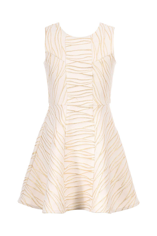Big Girls Fit and Flare Jacquard Party Dress
