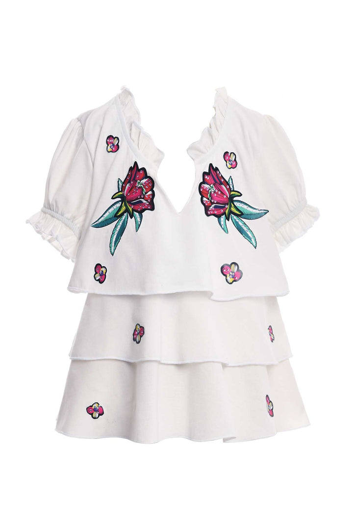 Girls Tiered Short Sleeve Top