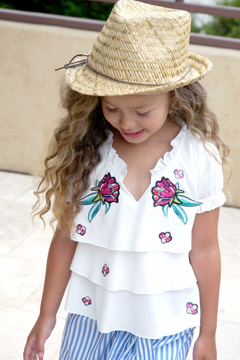 Girls Tiered Short Sleeve Top