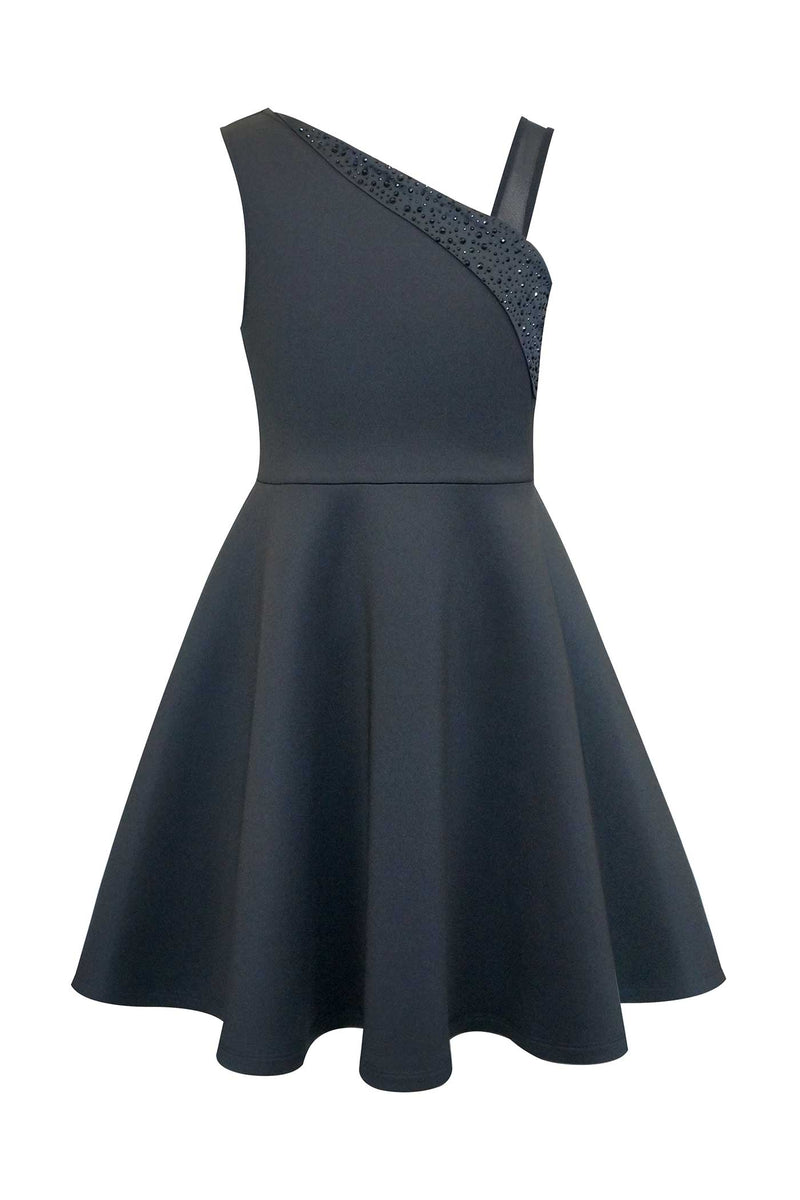 Hannah Banana Big Girls One Shoulder Fit and Flare Party Dress