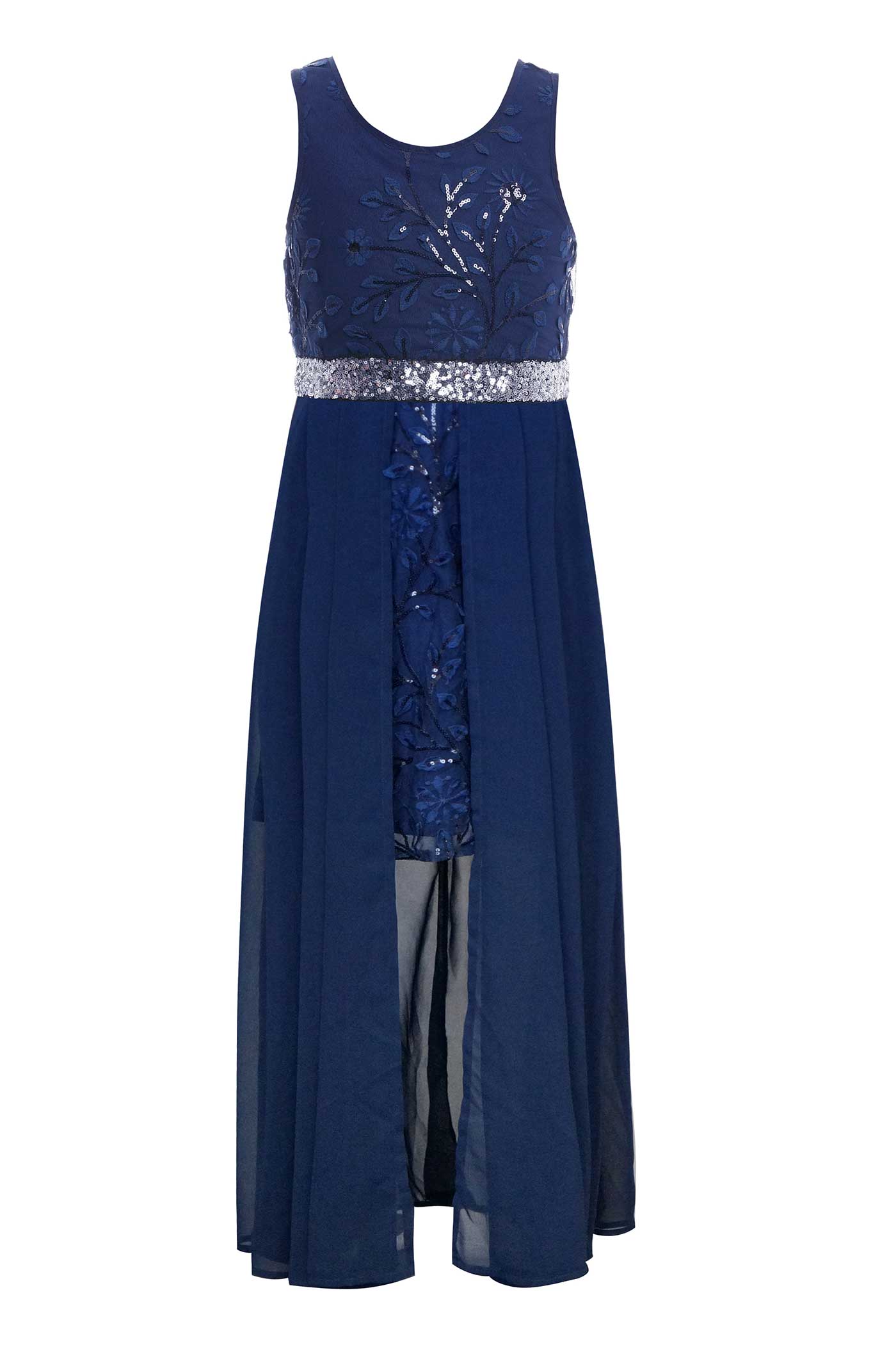 Hannah Banana Big Girls Walk-Through Sequin Party Dress