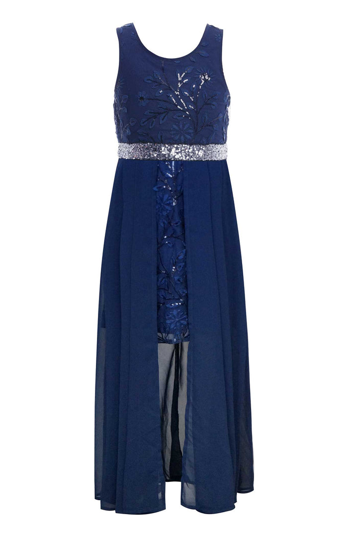 Hannah Banana Big Girls Walk-Through Sequin Party Dress