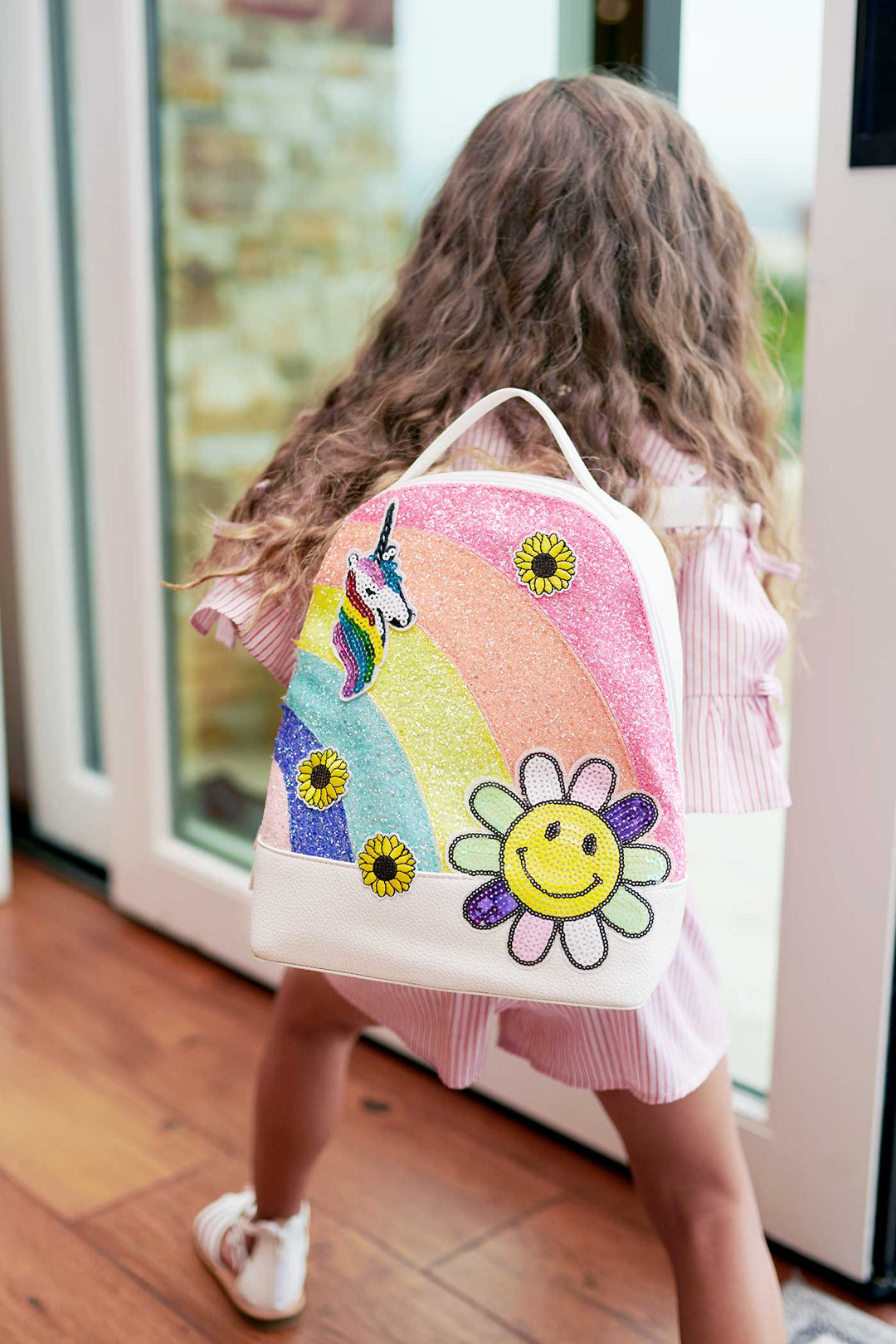 Girls Rainbow and Unicorn Backpack