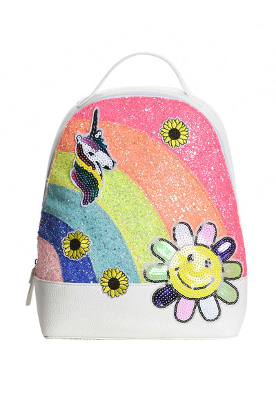 Girls Rainbow and Unicorn Backpack