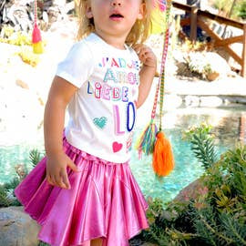 Toddler l Little Girl’s Colorful “Love”Text Tee Shirt