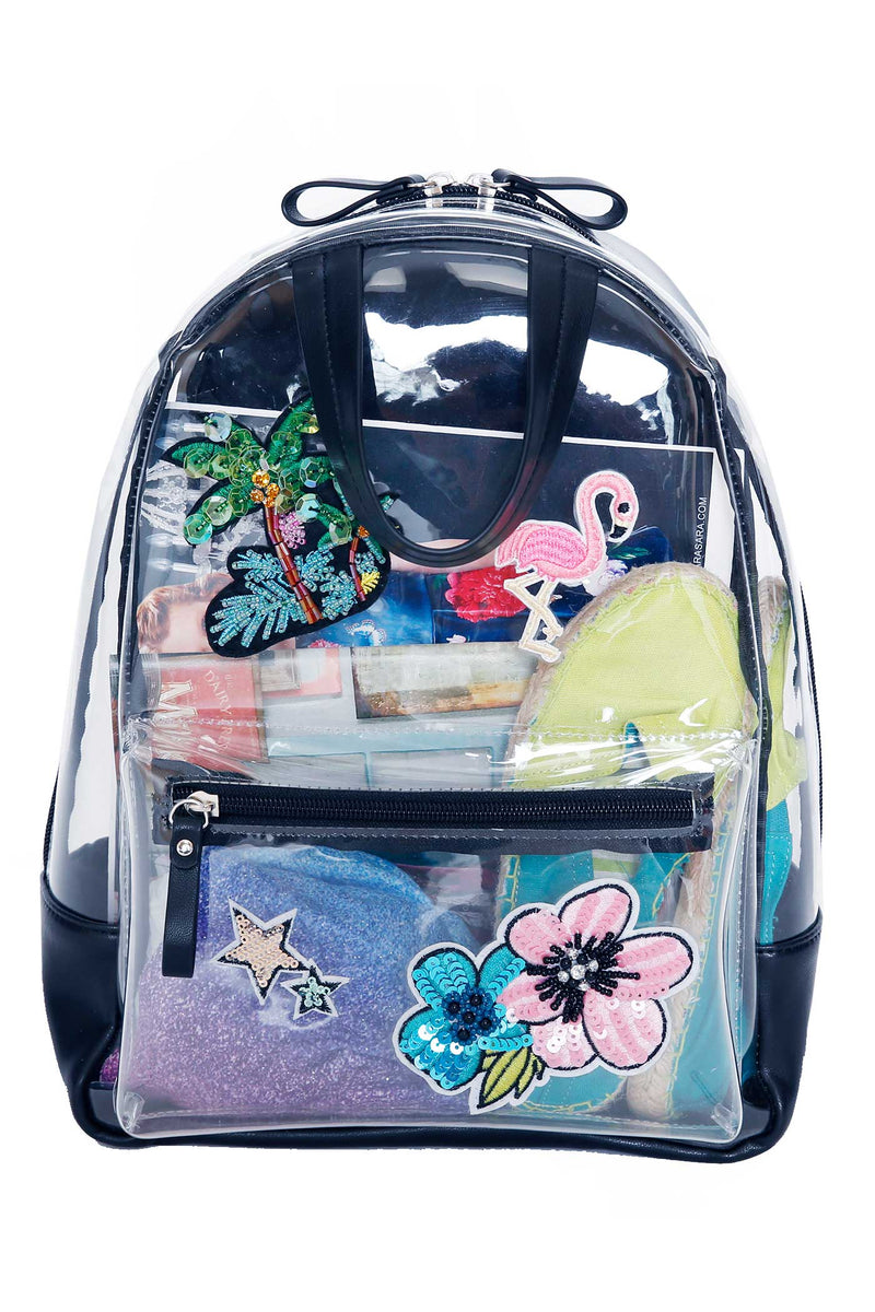 clear vinyl mini backpack Wendy PDF sewing pattern Our Clear collection lets you see all your stuff from the outside Clear Mini Pack - Moon