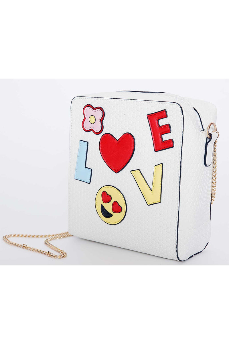 Girls Emoji Square Crossbody Bag