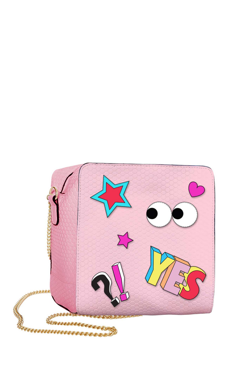 Girls Pink Cartoon Crossbody bag