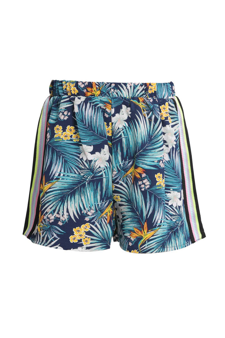 Big Girls Tropical Floral Leaf Print Shorts