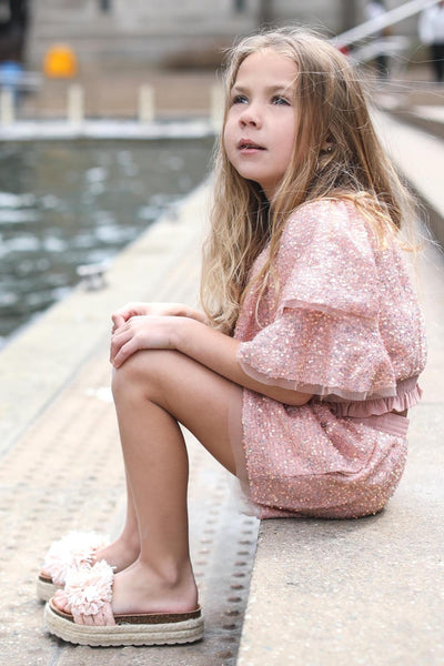 Little Girl's Iridescent Sequin Short