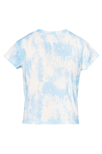 Hannah Banana Girls Tie Front Short Sleeve Tie-Dye Top