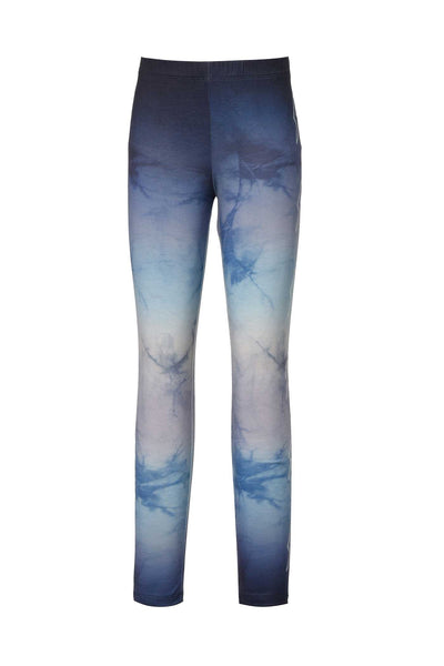 Little Girl's Tie Dye Watercolor Thunder Comfy Athleisure Leggings