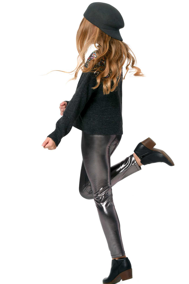 Girls Metallic Leggings