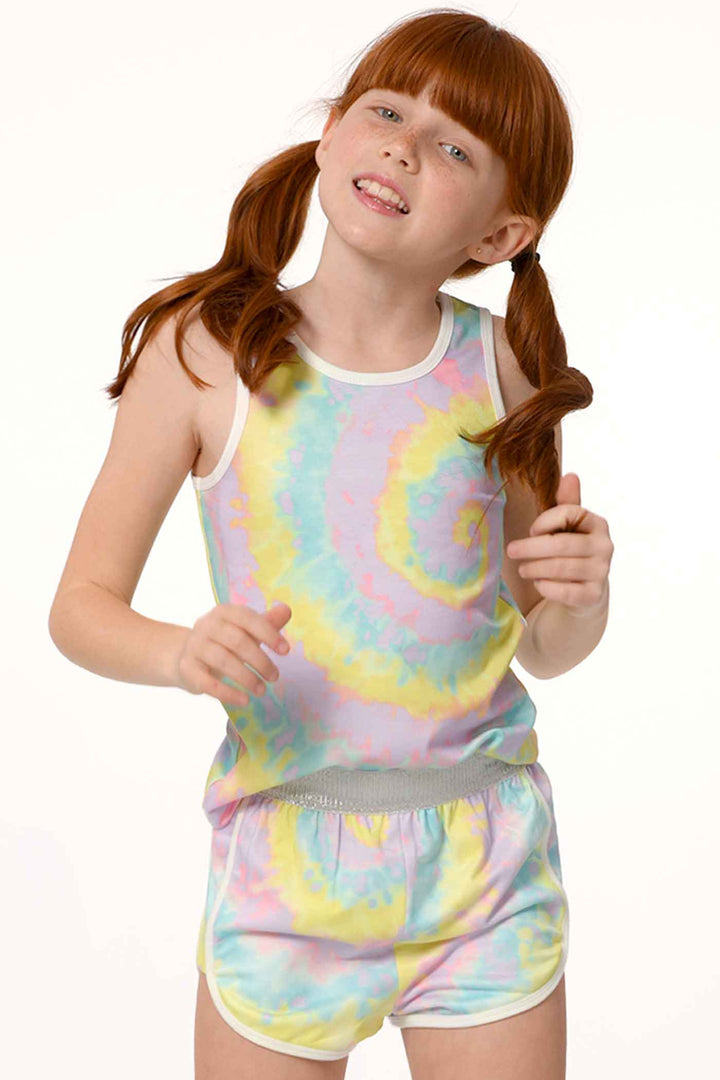 Hannah Banana Girls Swirl Tie-Dye Tank Top