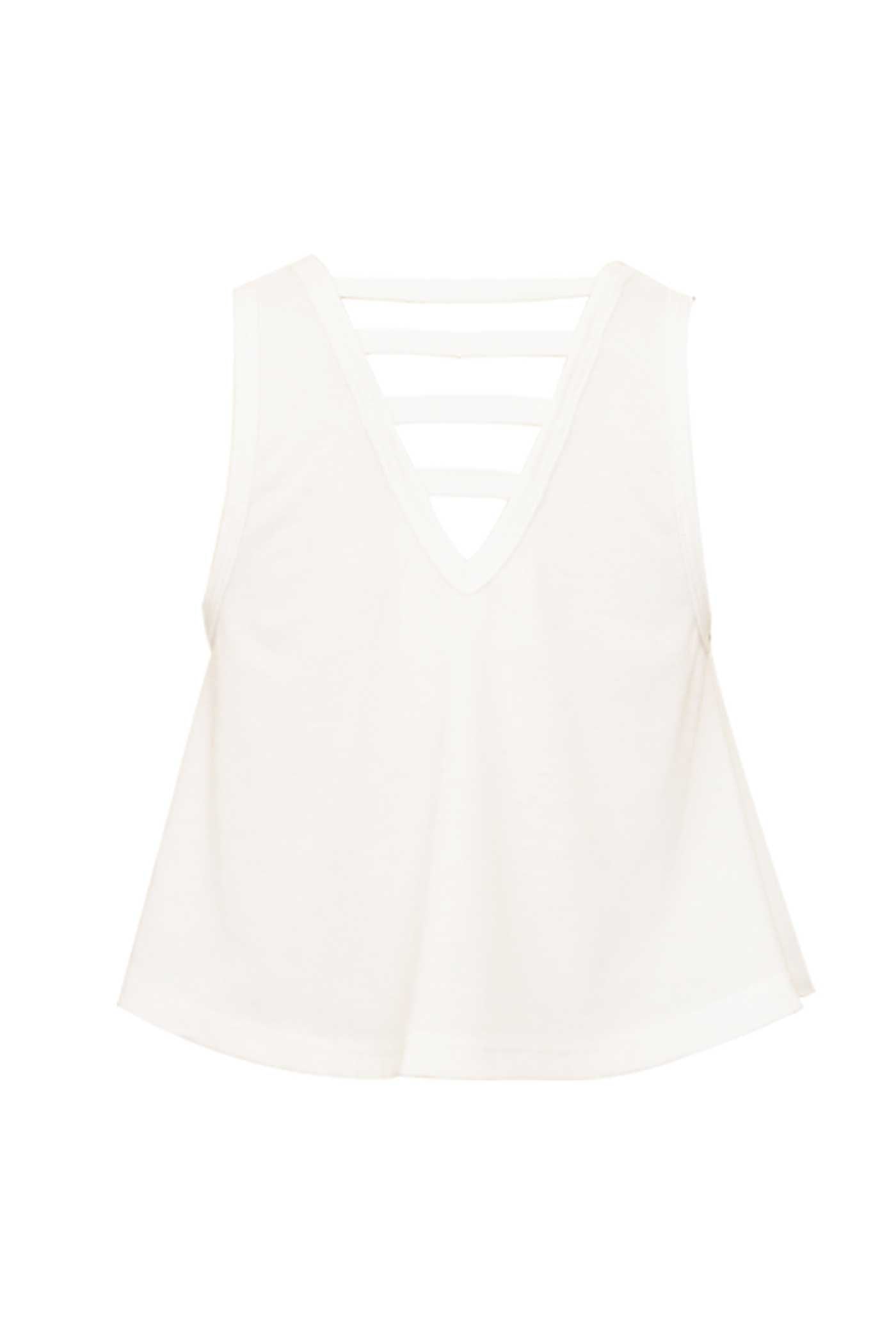Girls Ladder Cut Out V-Back Basic Swing Tank Top