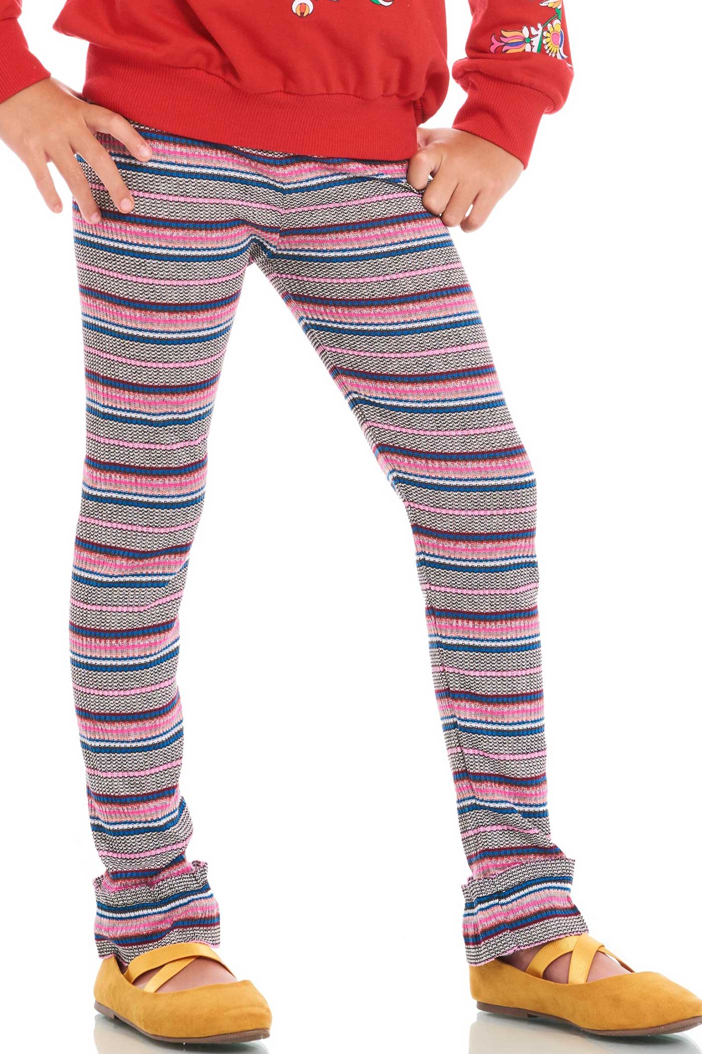 Hannah Banana Girls Colorful Striped Leggings