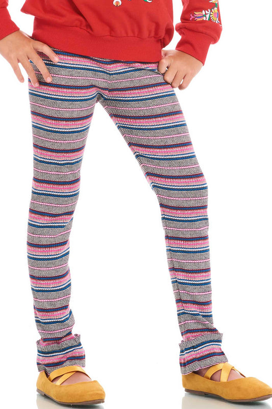 Hannah Banana Girls Colorful Striped Leggings