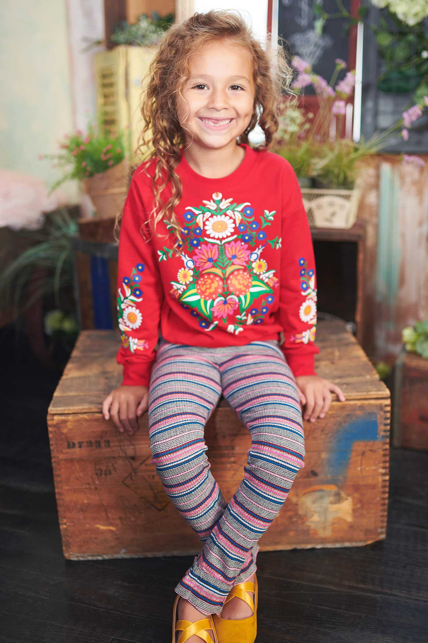 Hannah Banana Girls Colorful Striped Leggings