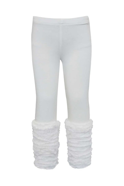 Hannah Banana Girls Faux Fur Calf Leggings