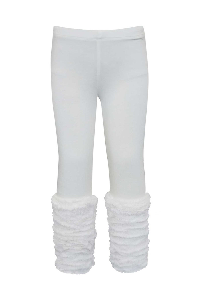 Hannah Banana Girls Faux Fur Calf Leggings
