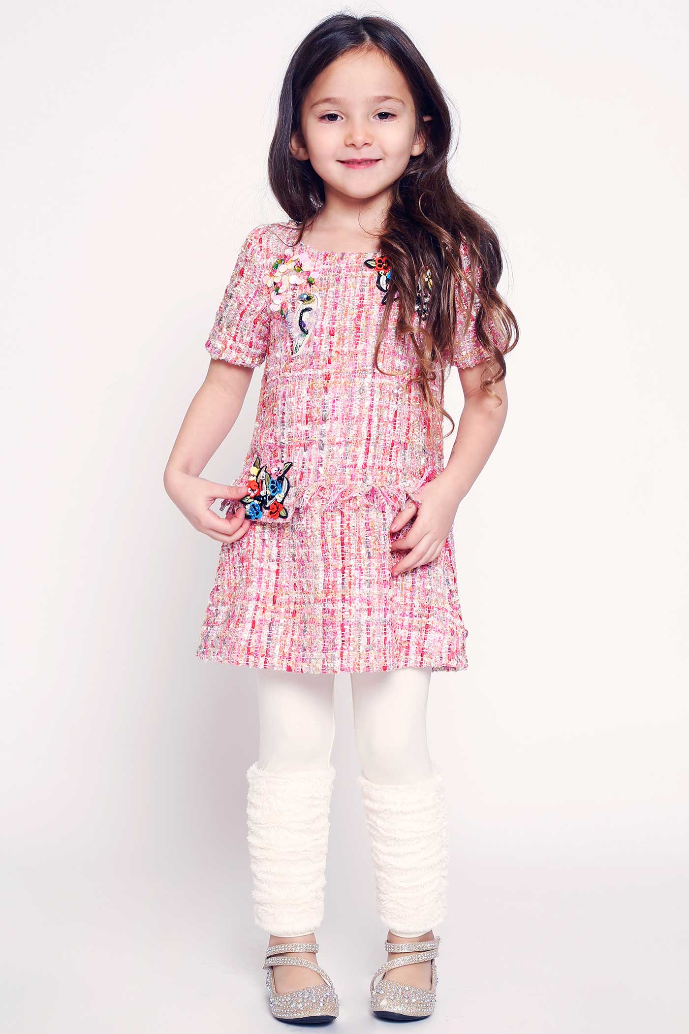 Hannah Banana Girls Faux Fur Calf Leggings